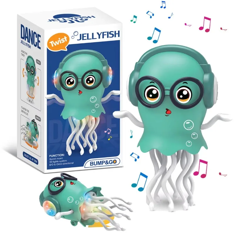 Magical Dancing Jellyfish Toys for Children Automatic Avoiding Obstacles Crawling Electric Octopus Kids Birthday Christmas Gift