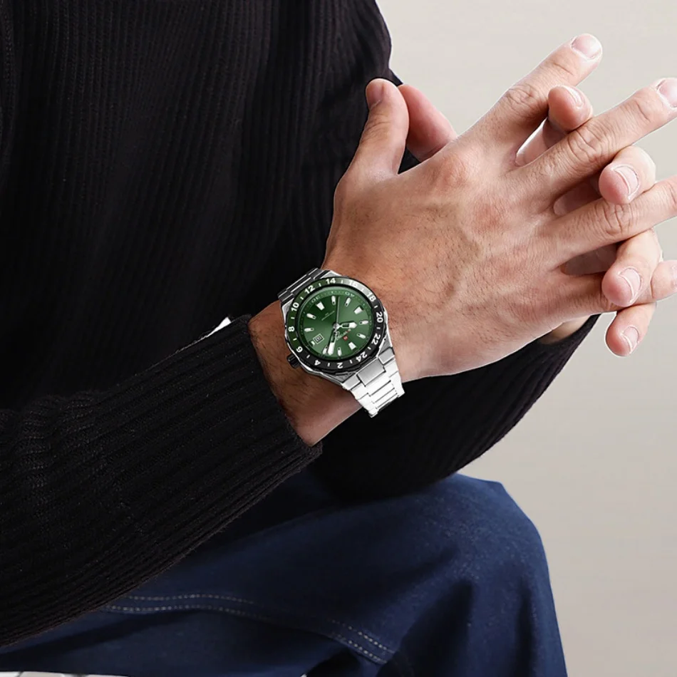 New NAVIFORCE Watches Men‘s Luminous Calendar Stainless Steel Waterproof Wristwatch Luxury Sports Quartz Clock Relogio Masculino