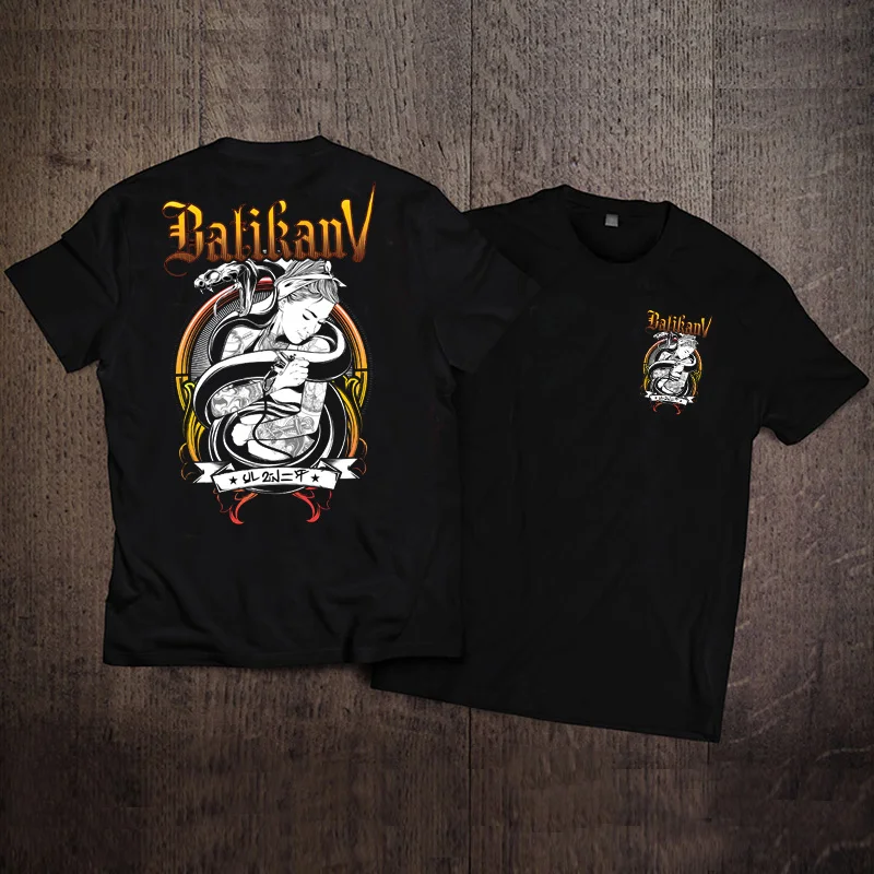 

2025 Europe and The United States Motorcycle Heavy Men's and Women's T-shirt Rock American Retro Tough Guy Motorcycle Printing