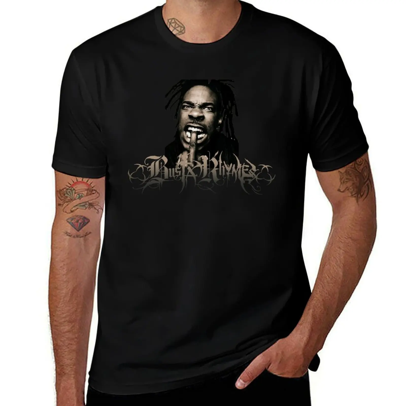 

BUSTA RHYMES T-Shirt men t shirt cotton 100% graphic t shirts for man t shirts for man graphic tees T-Shirt