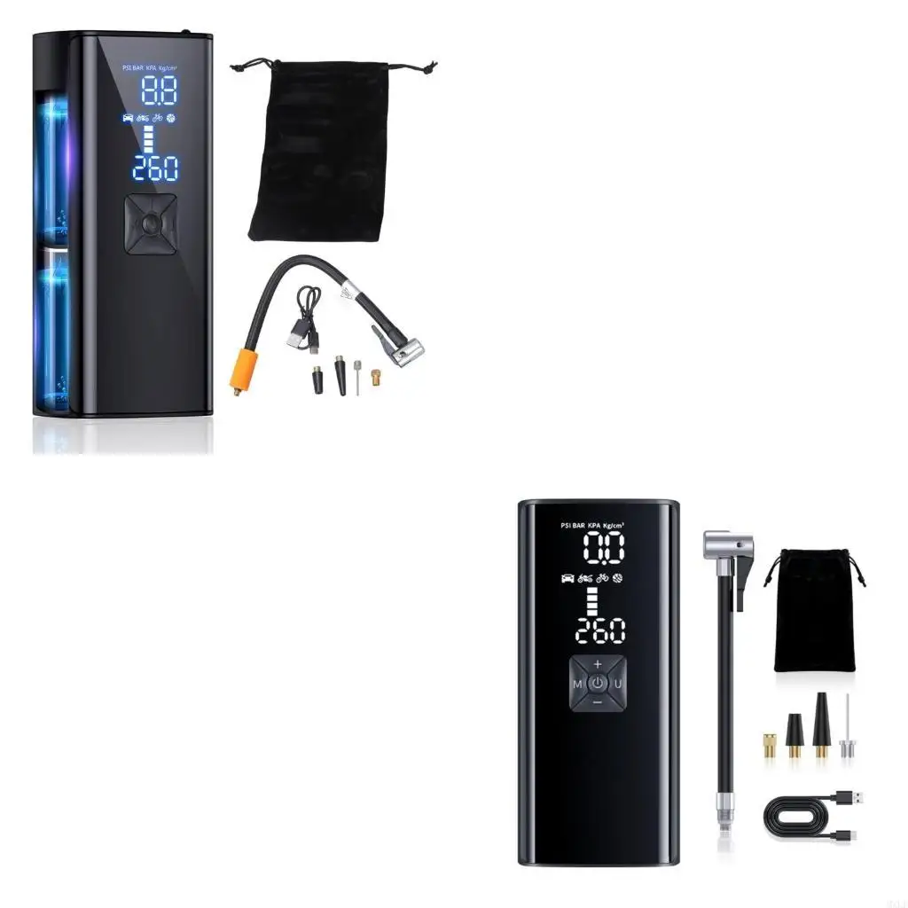 LED Digital Smart-Display Pressure Gauge Tire Inflator Multi-functional Car Electric Portable Analog-Air Compressor