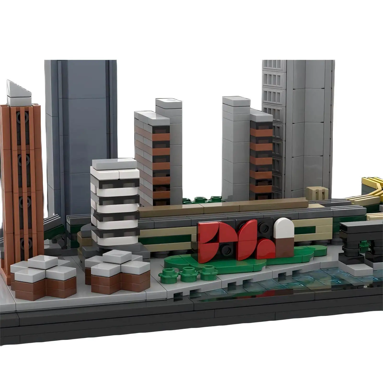 MOC Kreatives New York Long Island City Skyline Wahrzeichen Baustein-Modell Erwachsenen-Puzzle Montage-Spielzeug Geburtstagsgeschenk Dekoration – Detail 2