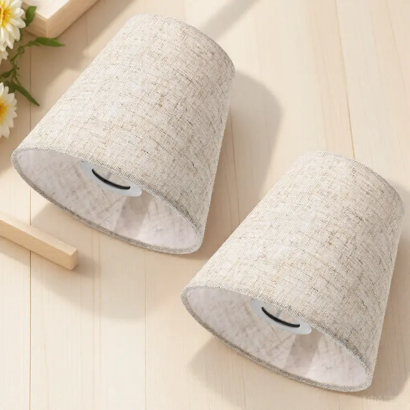 

2Pcs Cloth Decorative Lamp Shade Table Lamp Replacement Fabric Light Cover Chandelier Lampshade Light Cover Chandelier Lampshade
