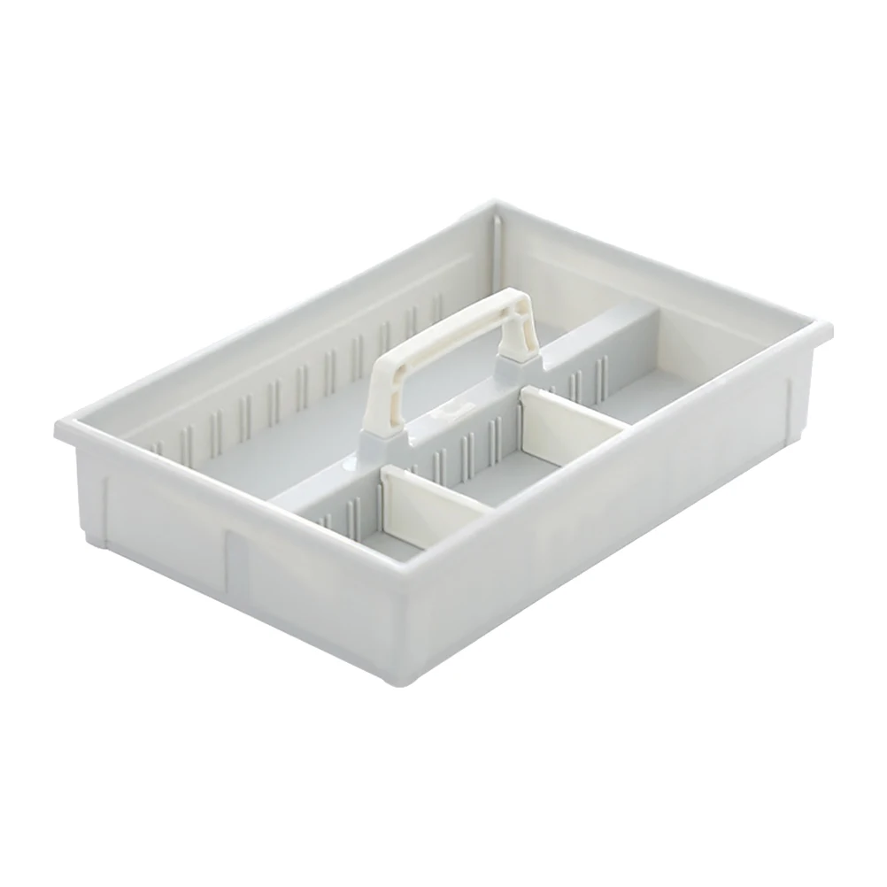 

1pc Foldable Desktop Storage Box Stackable Desk Organizer With Handle Multi-Grid Compartment Box Office Desk Container