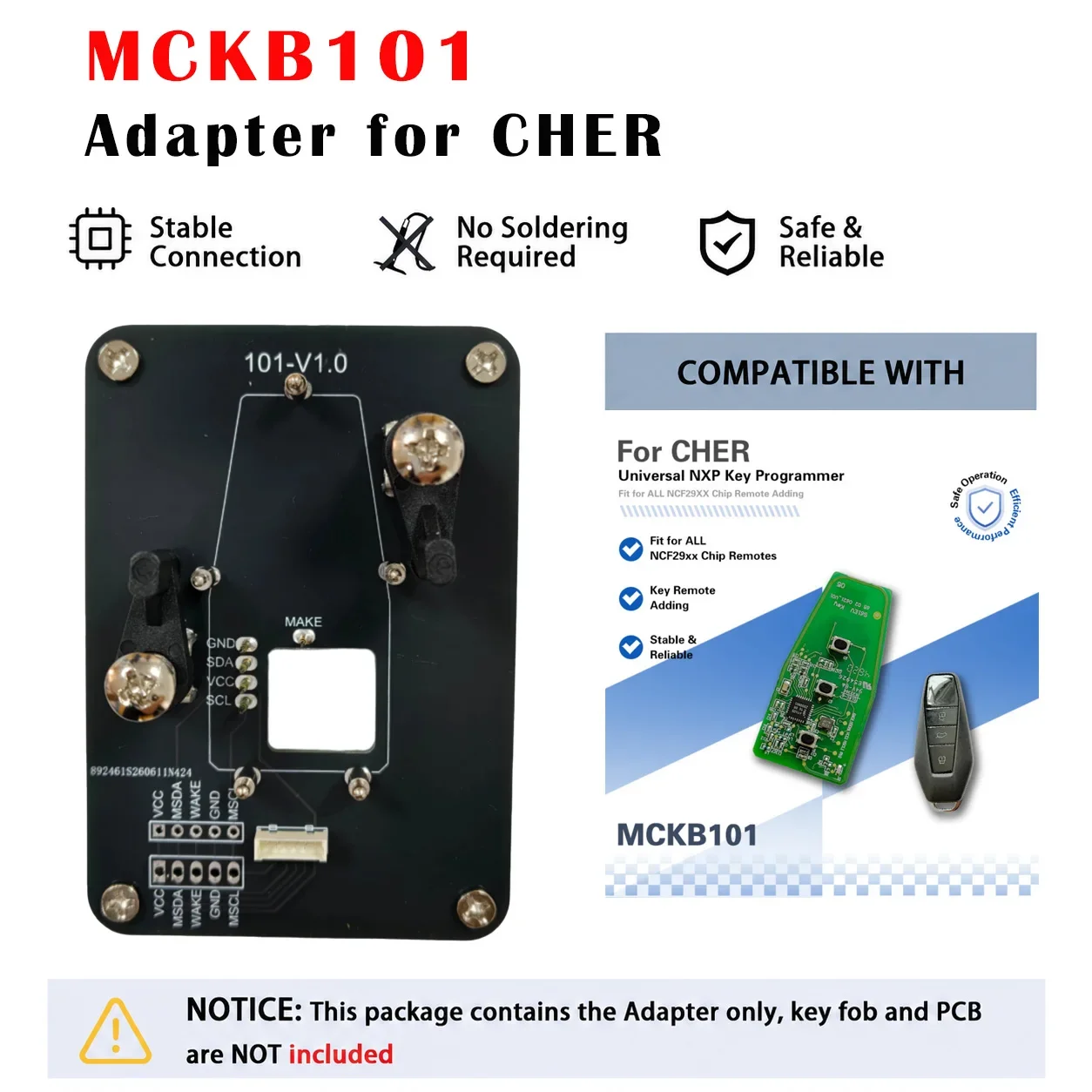 FOR NXP Killer MCKB098-108dapter Base for Changan Toyota CHER JER Volvo BUick Smart Key Clone Programmiz
