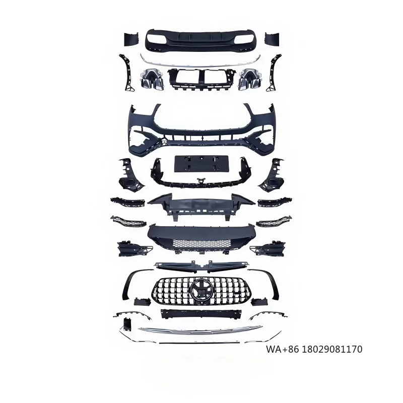 

Подходит для Mercedes Benz GLE350 GLE450, модифицированная решетка переднего бампера AMGGLE53, задняя губа, хвост, горло, арка колеса, объемная