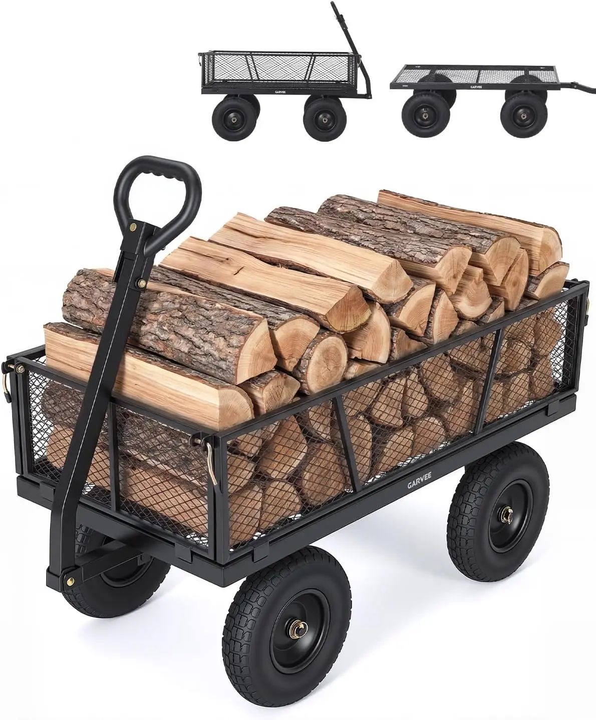 1200LBS Heavy Duty Steel Garden Wagon Cart on Wheels