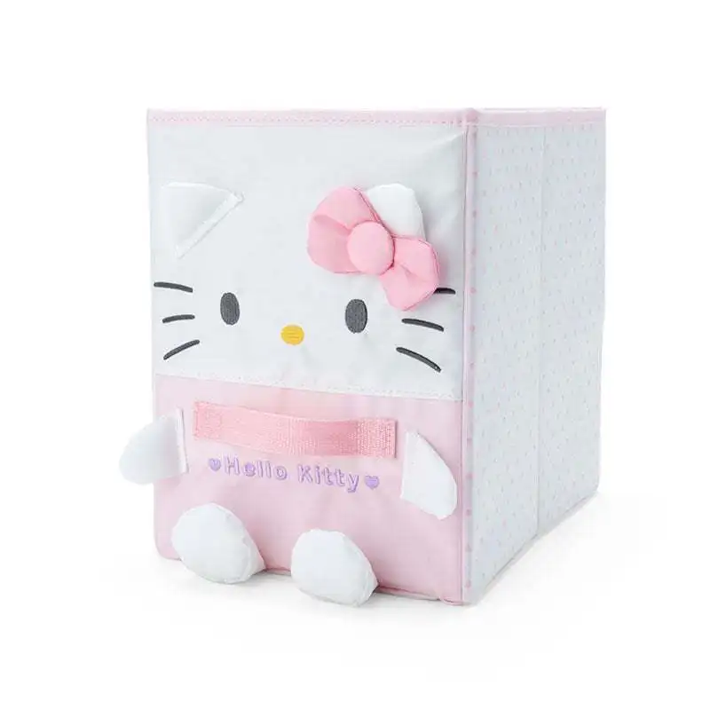 Cute Cartoon Hellokitty Melody Kuromi Cinnamoroll Small Storage Box Fabric Organizing Box Foldable No Cover for Girl Gift