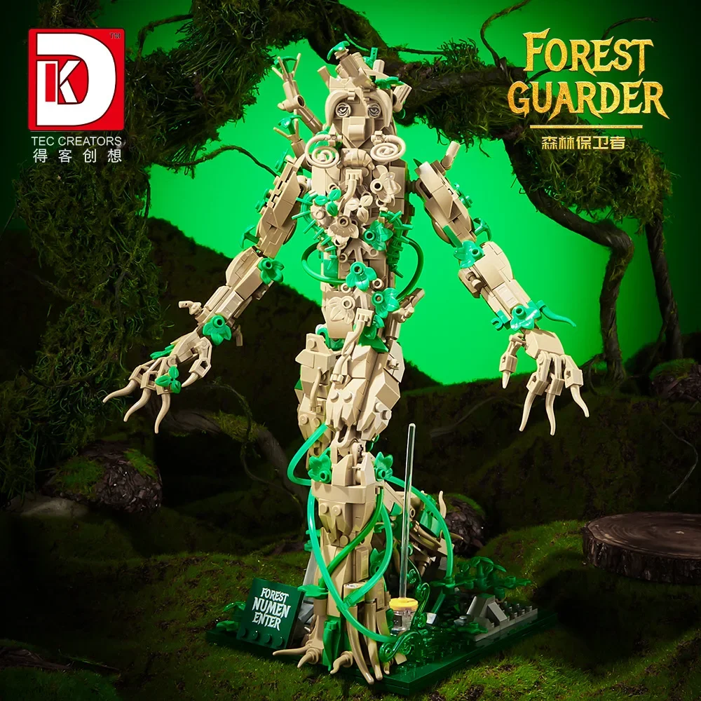 junt Mini Building Blocks MOC Tree Man Treebeard Magic World Lord Rings 3D Model DIY Bricks Figurka Zabawka na prezent świąteczny