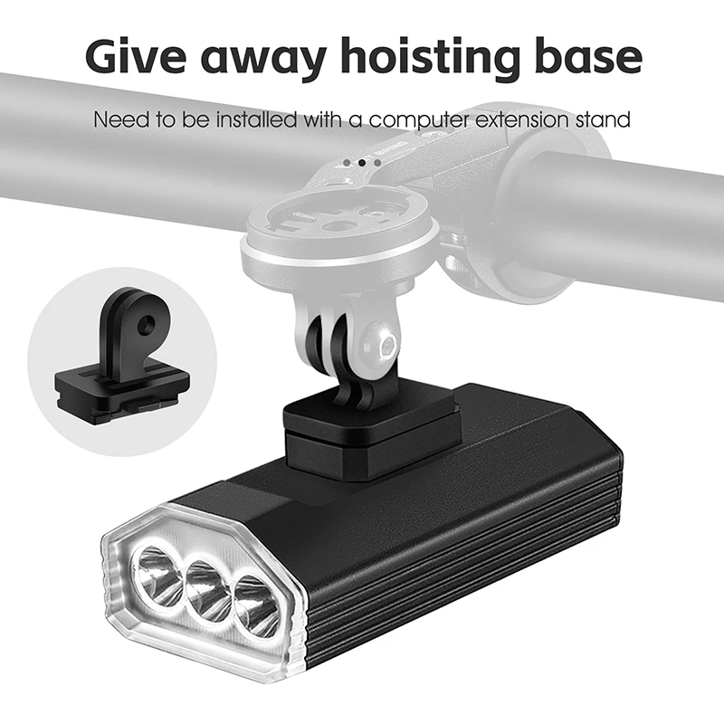 

WEST BIKING 1500LM Bicycle Headlight 4400mAh Type-C Rechargeable 5 Mode Waterproof Cycling Light With Dual Mounts For Night Ride