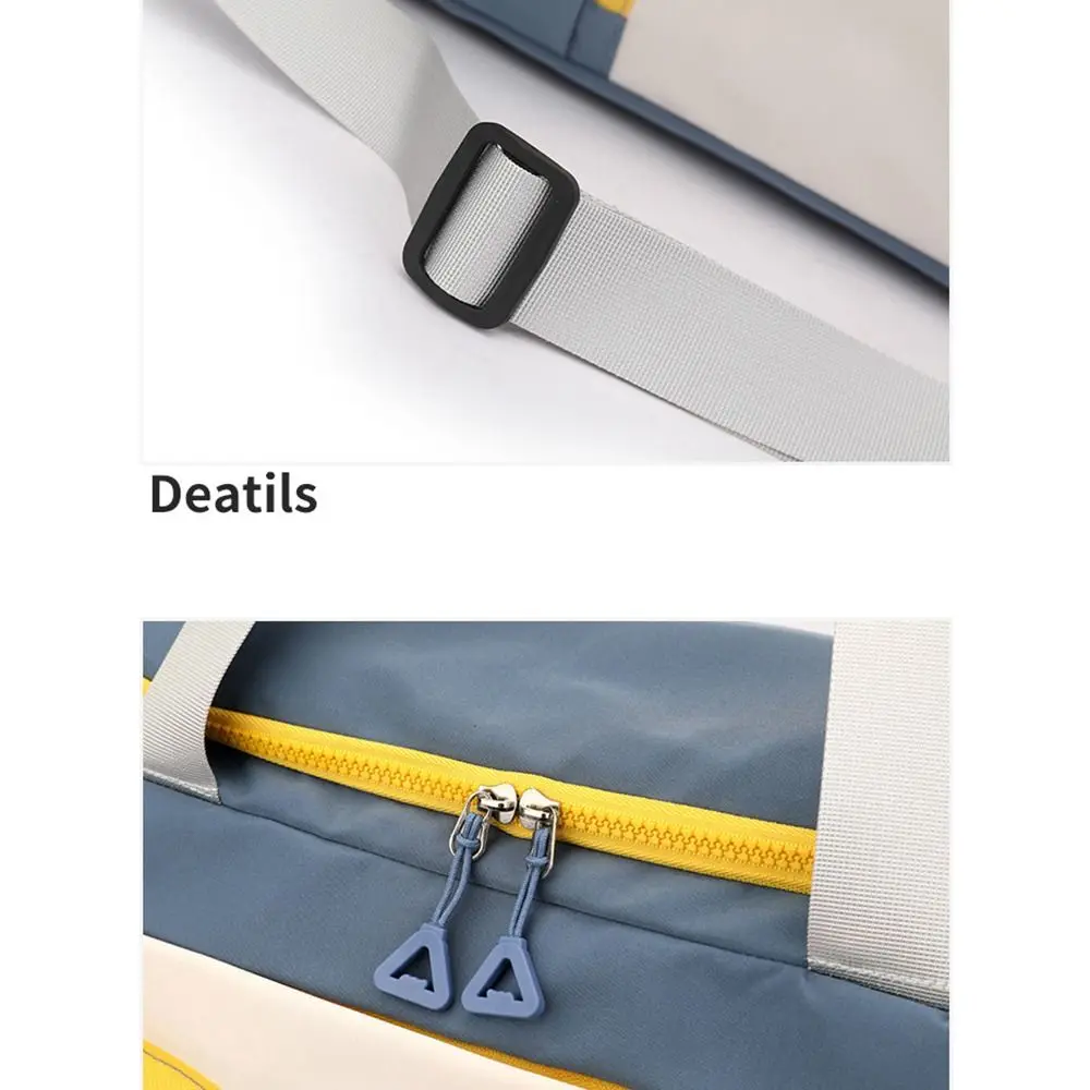 

Zipper Oxford Travel Luggage Bag Sturdy Short Distance Nylon Duffle Bag Foldable Multi Layered Large Capacity Handbag Trip