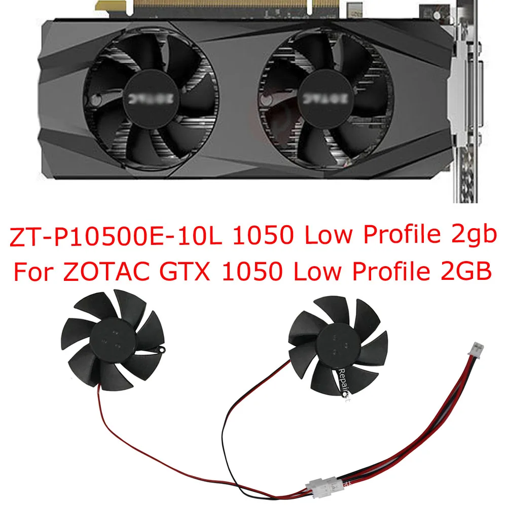 2 sztuk/zestaw, FS1250-S2053A, chłodnica GPU, T 125010 SU, wentylator karty graficznej, do ZOTAC Gaming GeForce GTX 1650 Low Profile gtx1650 lp — zdjęcie 5