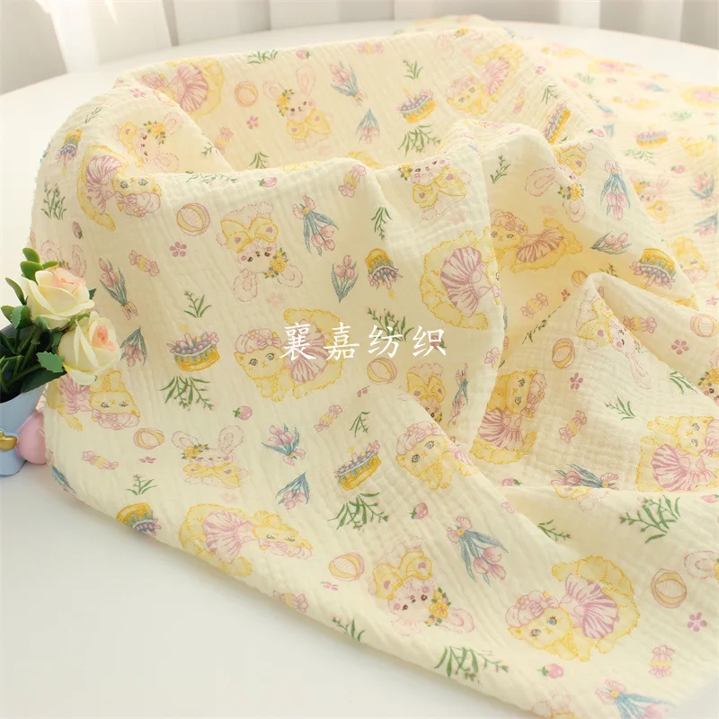 

Cartoon Little Rabbit Baby Cotton Double-layer Gauze Baby Clothing Bedding Fabric