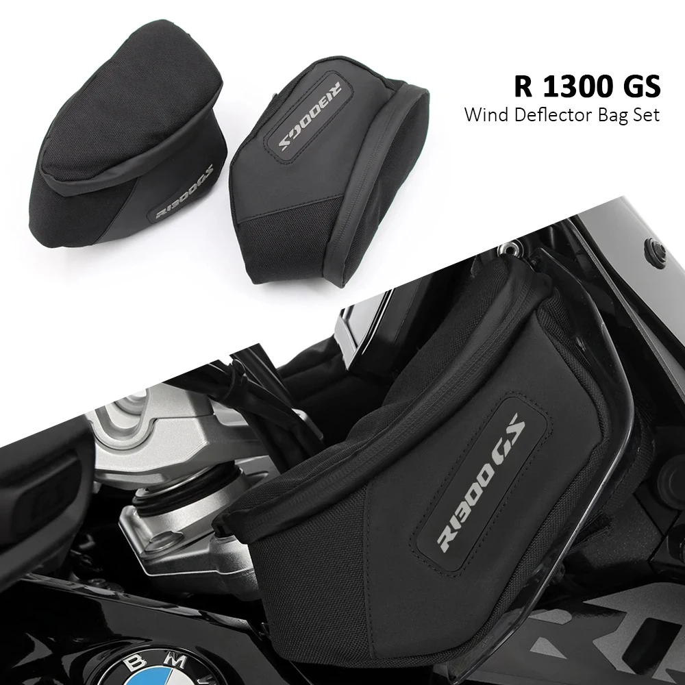 New R1300GS Accessories Wind Deflector Bag Set For BMW R 1300GS Front Tool Bag Waterproof Vario Bag R1300 GS Side Windshield Bag