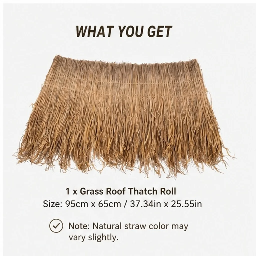 Palapa Hut Grass Roof for Garden Tiki Pavilion Thatch Roofing Material Straw Roofs Tiles Cover Outdoor Pavilion Texture Tiki