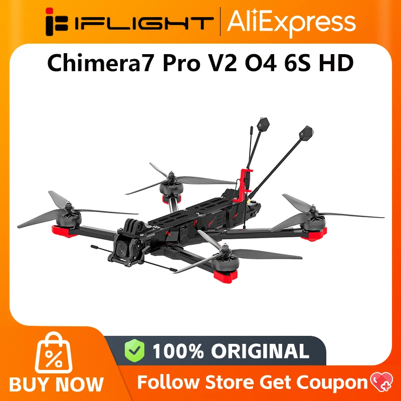 IFlight Chimera7 Pro V2 O4 6S HD Long Range Quad - F722 55A XING2 2809 1250KV O4 Pro Air Unit