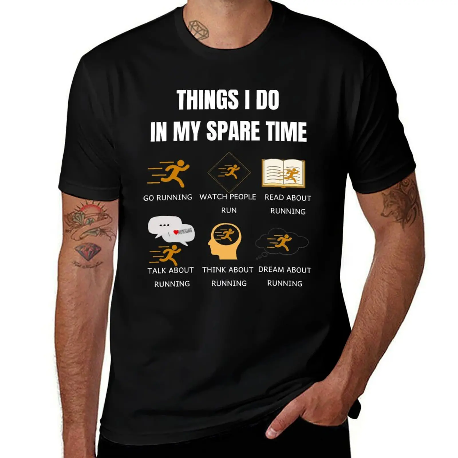 

Things I Do In My Spare Time. Run T-Shirt Summer Sports Quick Dry T-Shirt