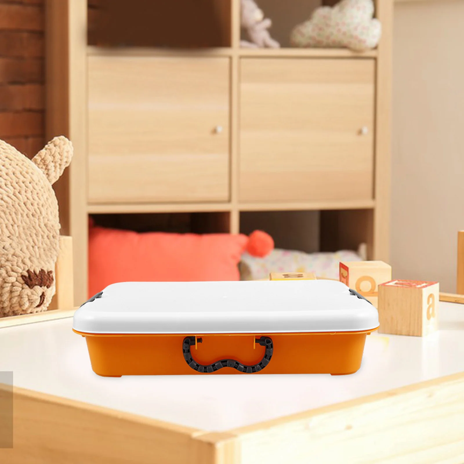 Caja de almacenamiento de mesa de arena, bandeja de juegos sensoriales para exteriores, caja de plástico, organizadores artesanales para niños