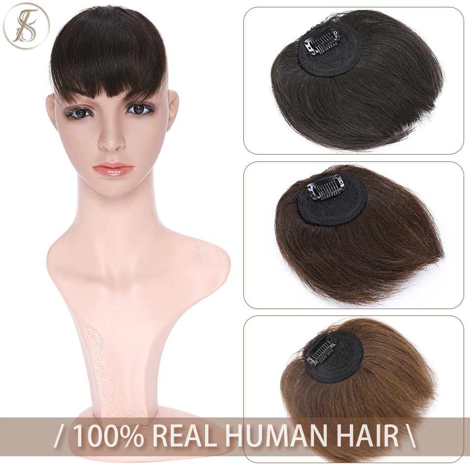 Tess natural franja de cabelo 8g franja cabelo humano invisível falso cabelo bang grampo de cabelo em franja irregular franja hairpiece para mulher