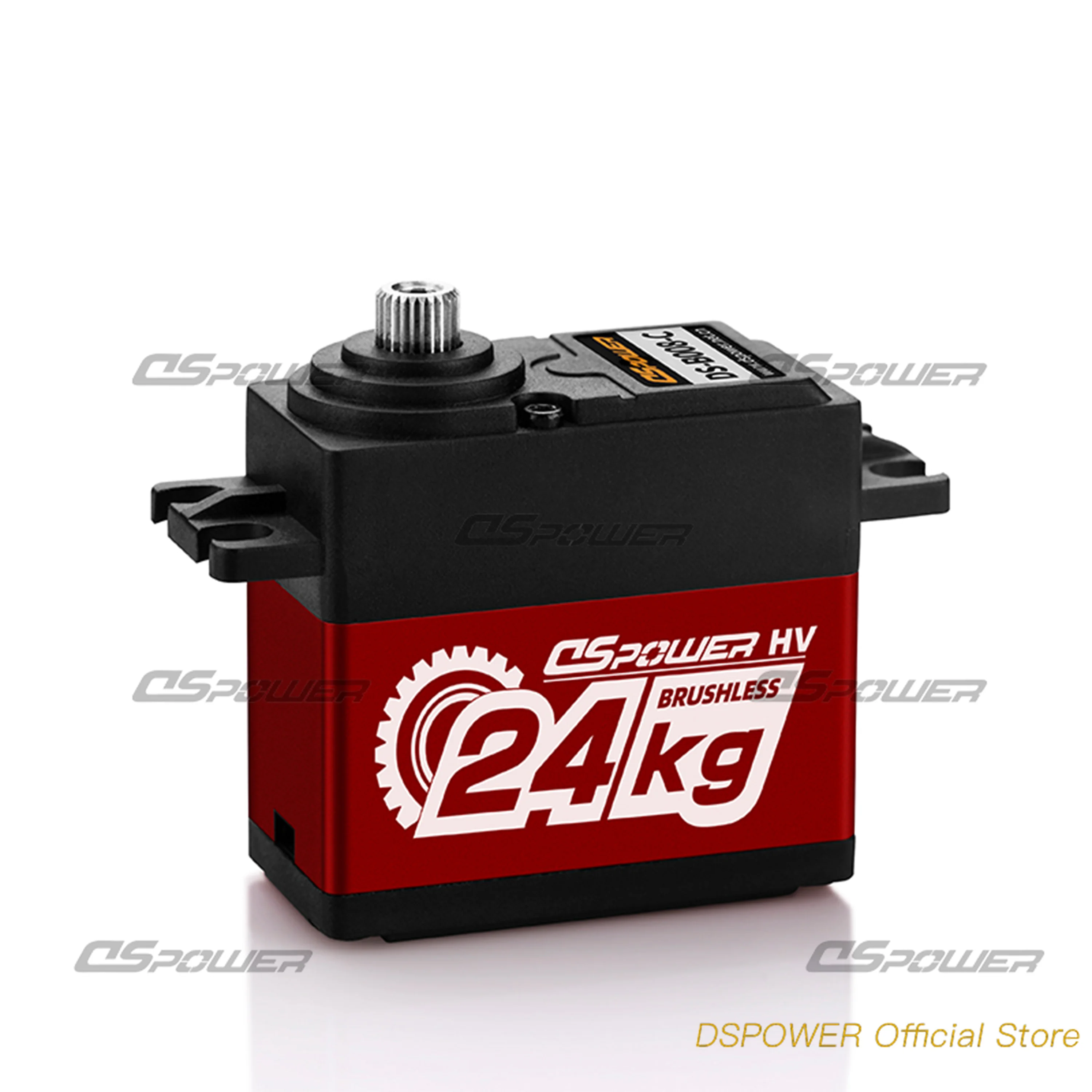 DSpower 24KG Digital Servo Half Aluminum Frame Brushless Motor Metal Gear Waterproof 6.0-7.4V for 1/8 1/10 RC Car Crawler Part