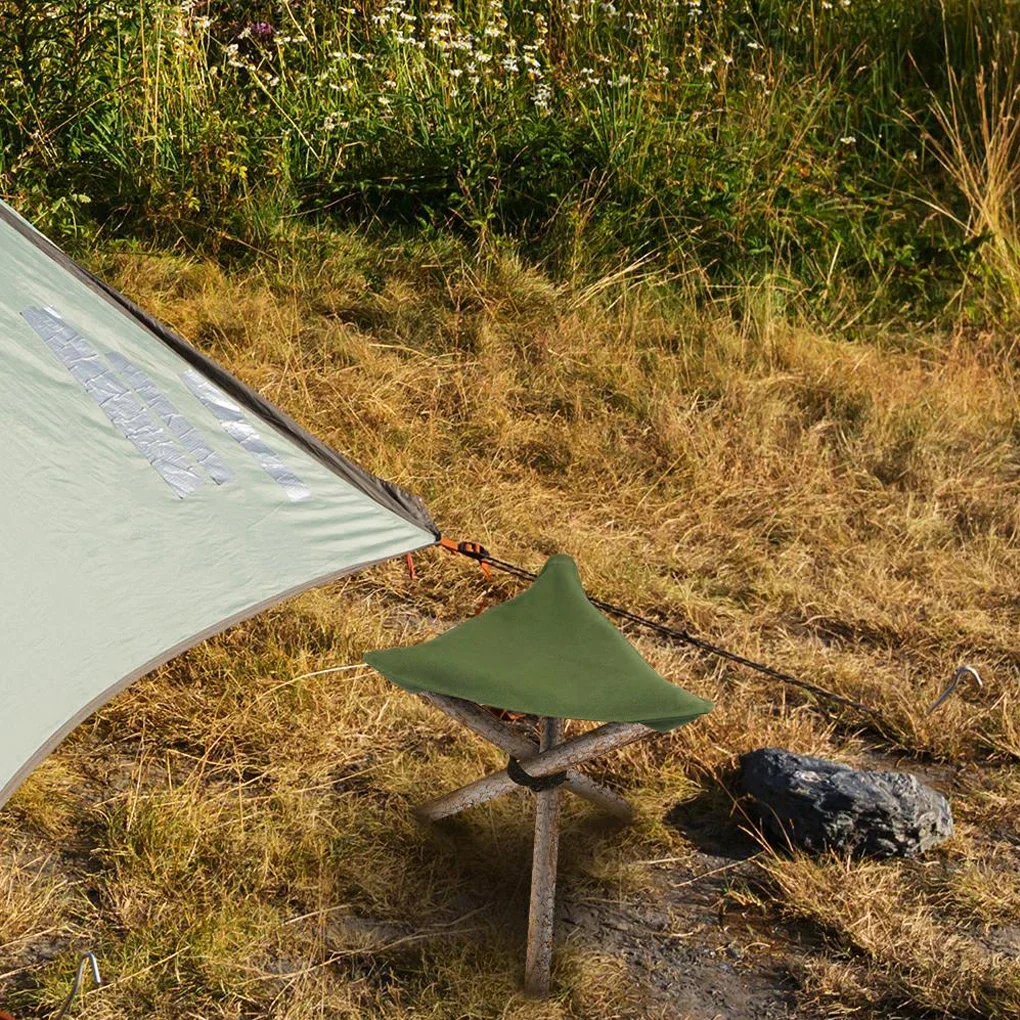 Portable Khaki Camping Stool: Lightweight Chair for Campers, Fishermen, and Sports Travelers - Ideal Gift for Outdoor Enthusiast