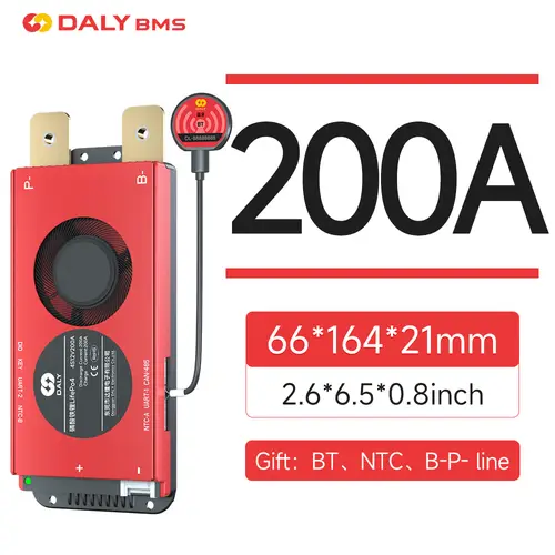 Daly BMS Smart BMS LiFePo4 4S 12V BMS 8S 24S 72V 48V 16S 40A 60A 100A 150A 200A 250A 300A 3.7V Li-Ion BMS 7S 13S 14S 3.2V BMS - Image 13