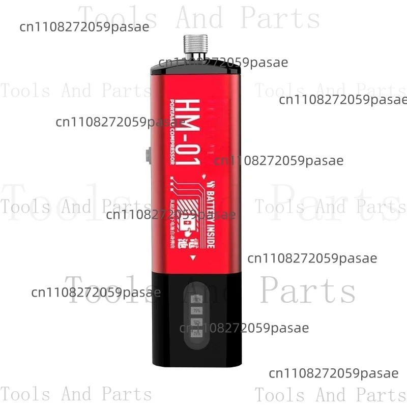 Black/Red HM-01 Portable Compressor Replaceable Battery Lightweight Charging air Pump 4-Valve Linkage Supply