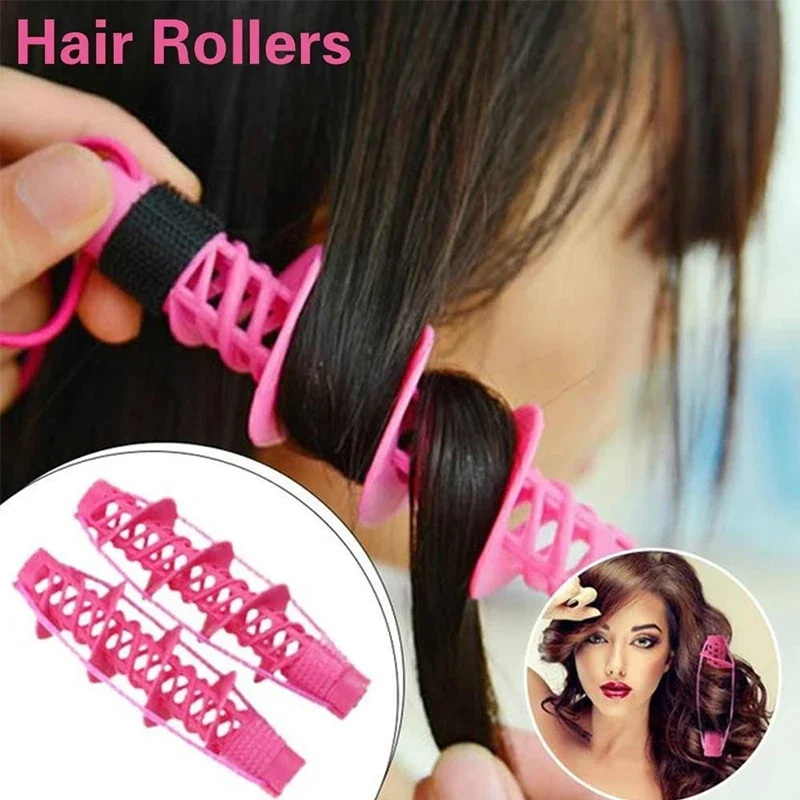 2PCS/Set Hair Rollers Spiral Curling Tool Magic Hair Care Hairdressing No Heat No Clip Styling Curls Roller