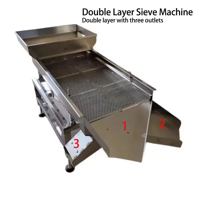 40 * 120cm Single and double layer sieve vibrating screen, stainless steel screening machine,electric screening machine