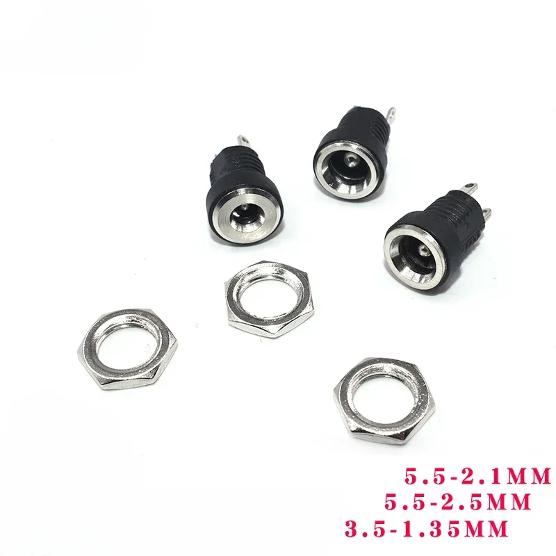 

10PCS DC-022B 5.5x2.1mm 5.5 X 2.1 mm Female DC Power adapter dc jack connector DC022B DC power plug male 5.5*2.1mm 5.5*2.5 mm
