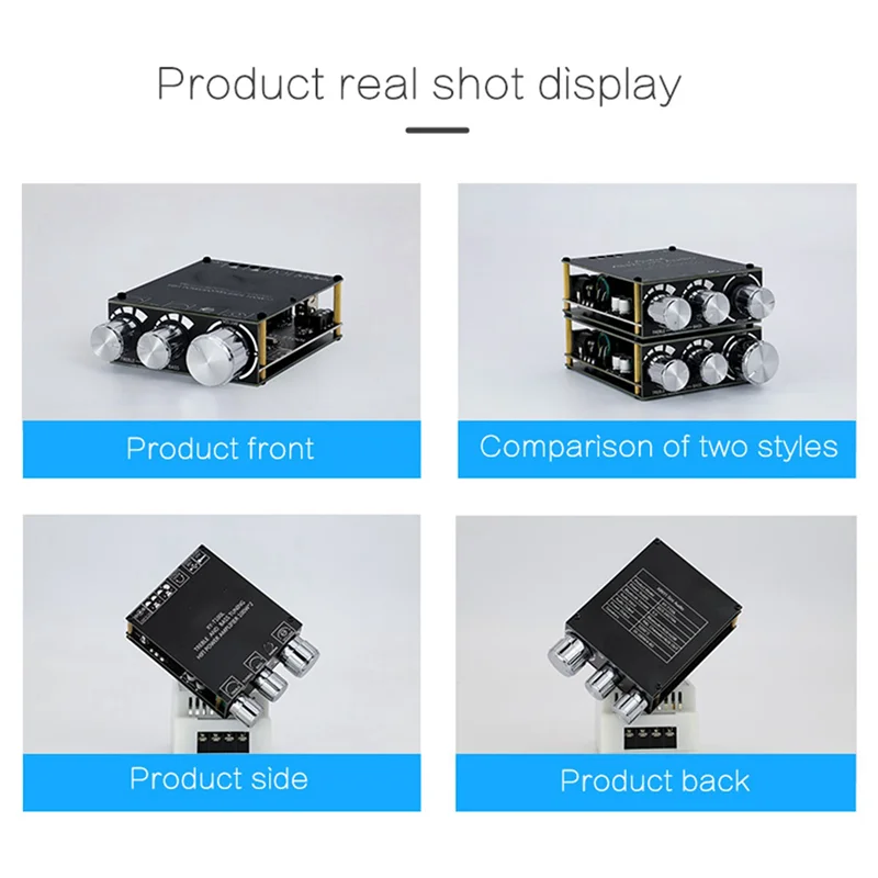 POP-lBluetooth 5.0 100W + 100W ซับวูฟเฟอร์เครื่องขยายเสียง 2.1 Channel Class D Home Audio สเตอริโอ Equalizer AMP