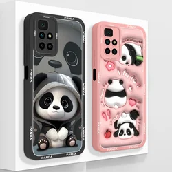 Cute Case For Redmi 10 4G 5G Panda Funda Soft Liquid Silicone Phone Cases For Xiaomi Redmi10 Xiomi Full Protection Back Cover