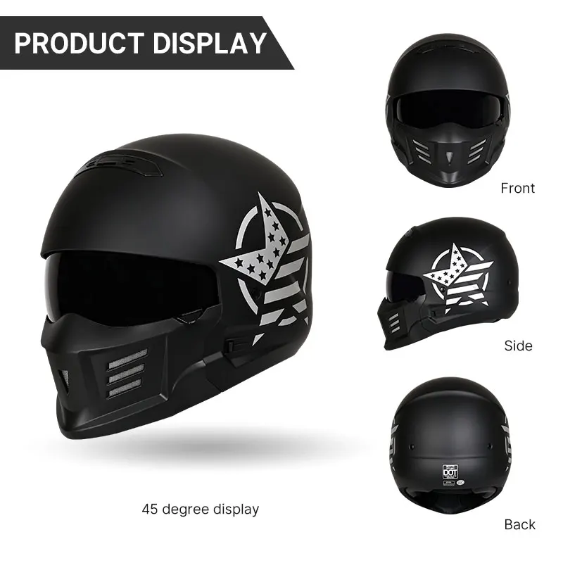 Scorpion-casco combinado multiusos para motocicleta, protector de cabeza de estilo Retro Vintage, nuevo diseño, para locomotora, 2024