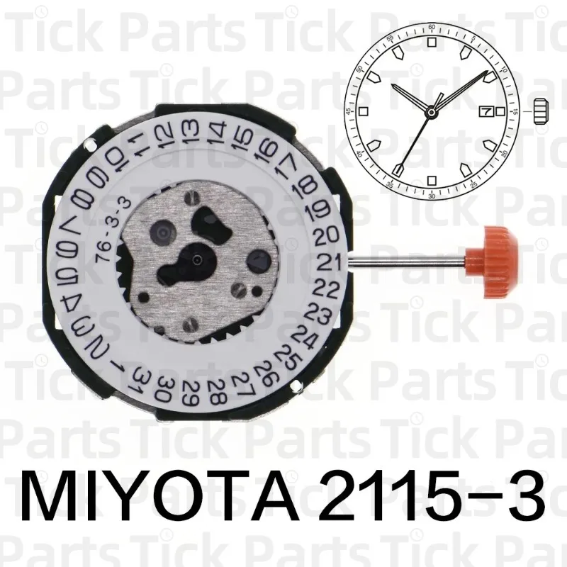 Miyota 2115 Quartz Movement Japona 2115-3 Movement Watch Parts Repair Accessories With Date Display Calendar Japan Movement