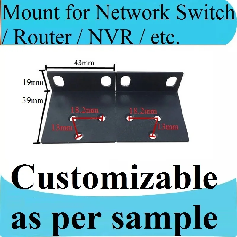 Suitable for Ruijie RG-S2312G-P switch router hanging ear bracket, ear cabinet fixing bracket, Welcome to Customize, Only 1pcs