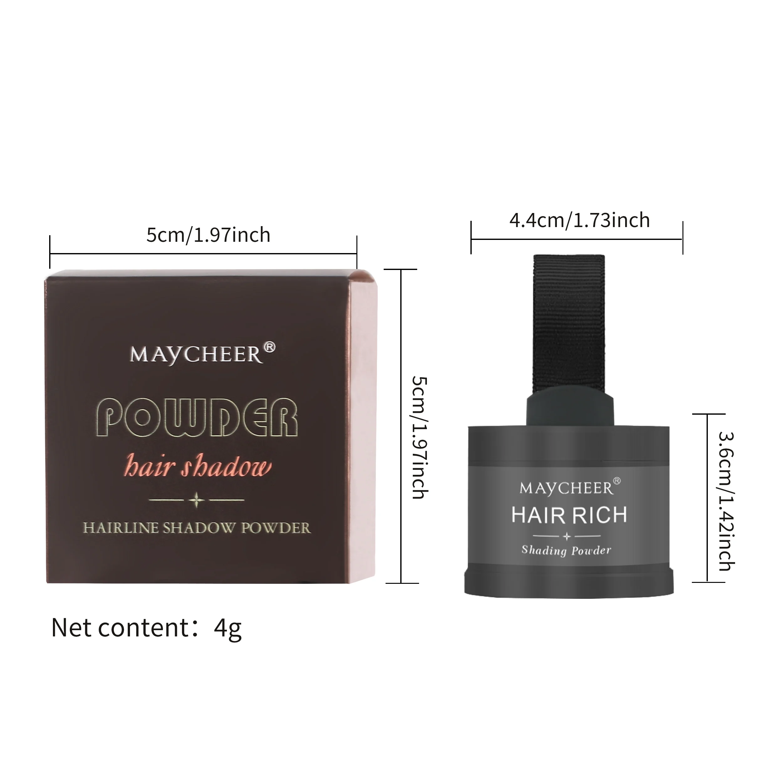 Hairline Contouring Powder 5 Color - Hair Repairing and Shadow Filling Forehead Hairline Replacement Makeup Tool