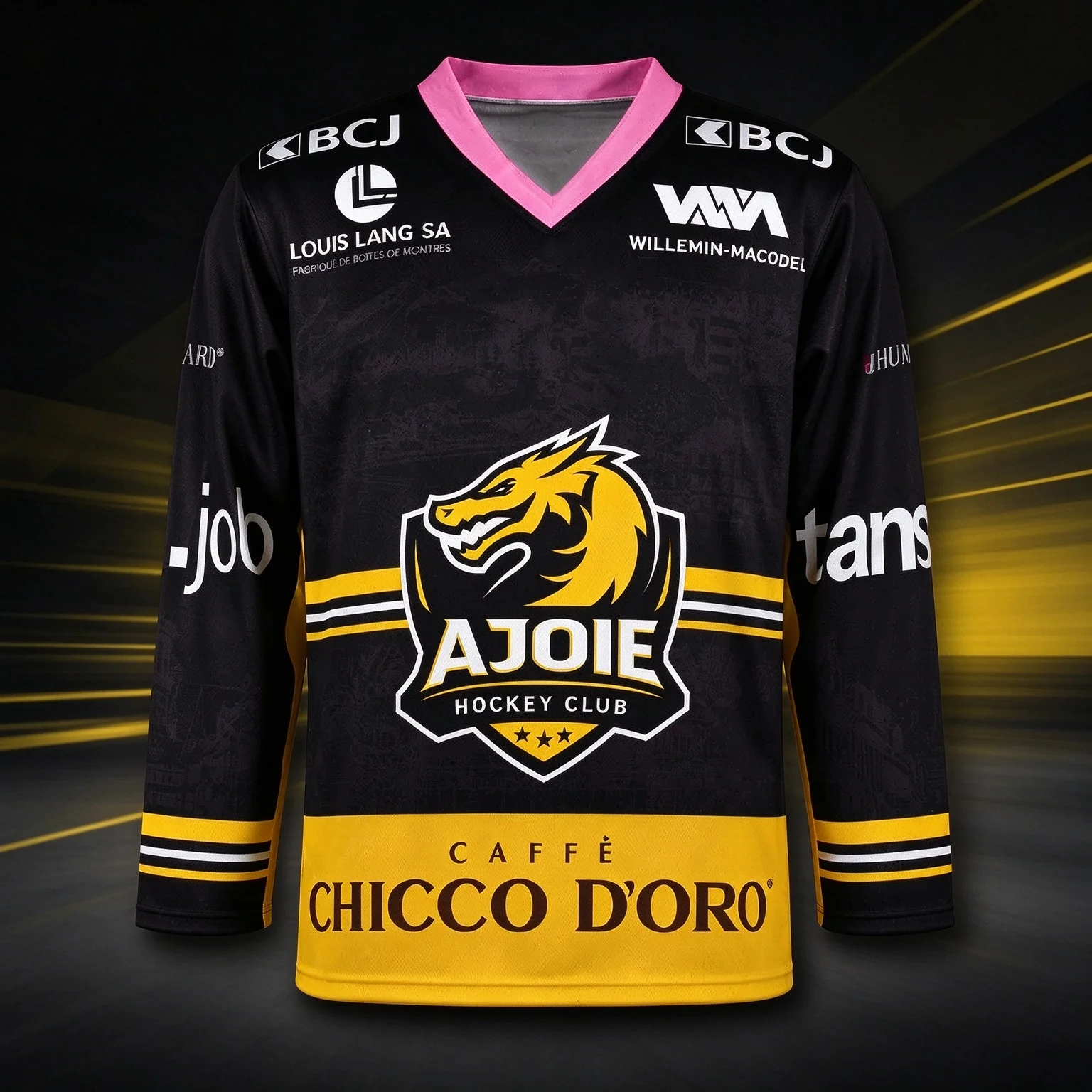 Popular Matches HC Ajoie 26/27 Switzerland Hockey Jersey Long Sleeves Men Adult 3D Print Sport Kids Quick-dry Fan Hockey T-Shirt
