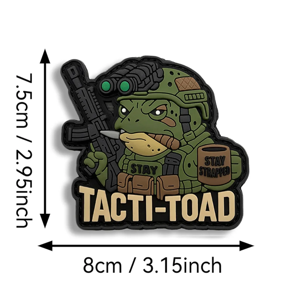 3D Weicher Selbstklebender Taktischer Kröten-PVC-Klettverschluss-Patch Moralabzeichen Armbinde Dekorativer Rucksack-Aufkleber Patches für Kleidung – Detail 8