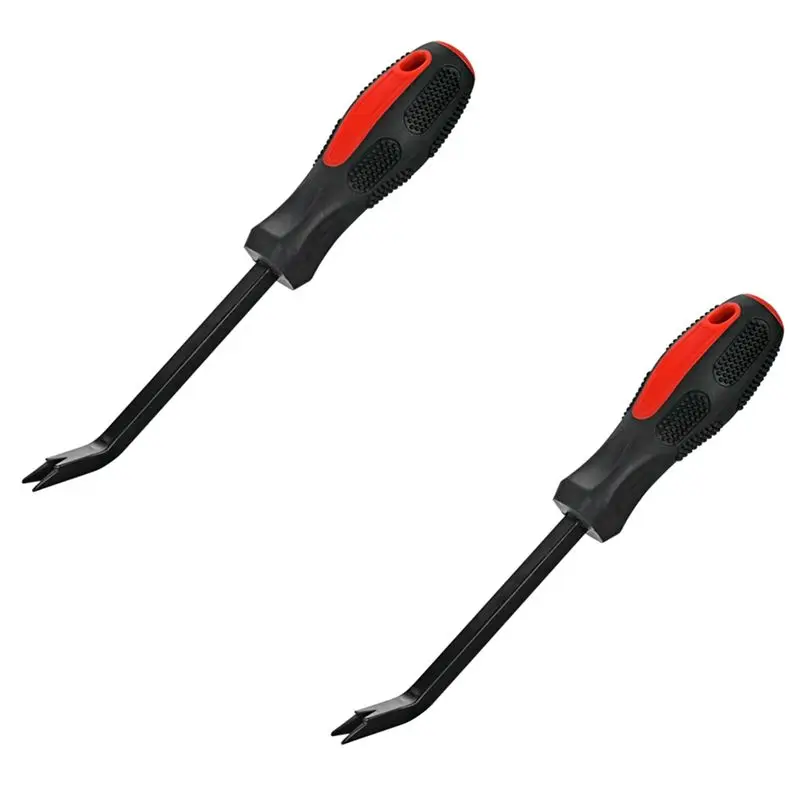 SYW-2 PCS Woodworking Nail Puller Red & Black Metal+Plastic Used For Woodworking And Automobile Tire Maintenance Screwdriver Pry