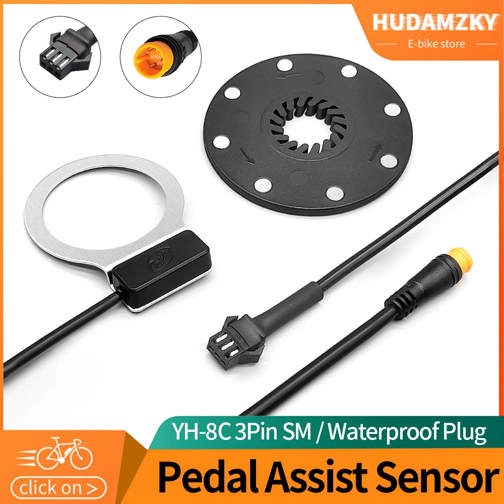 Ebike 8PAS Pedal Assistant Sensor mit 3 Pins WP oder SM-3A Stecker Ebike Motor Teile 8Magnet 36V/48V/52V Umbausatz
