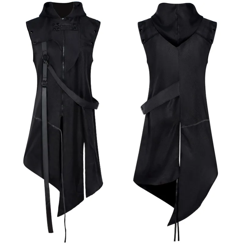 

Halloween New Medieval Renaissance Punk Jacket Performance Costume Vintage Gothic Long Dress Coat