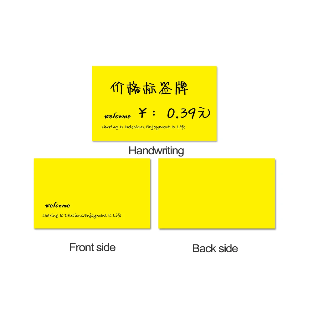 9x5.4cm Food Paper Info Sign Price Card