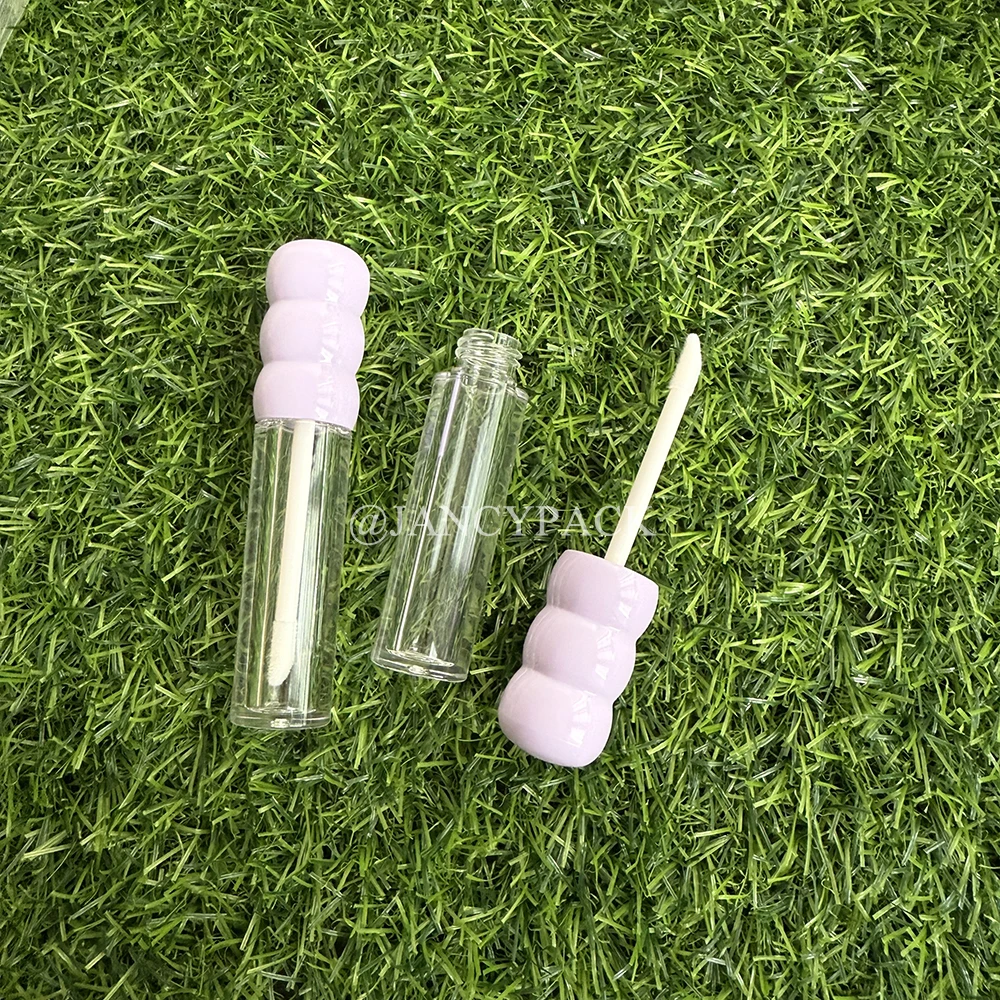 3ml exclusivo fantasia cabaça em forma de roxo rosa tampa clara tubos de brilho labial garrafa bola vazia recipiente de esmalte labial embalagem de tubo