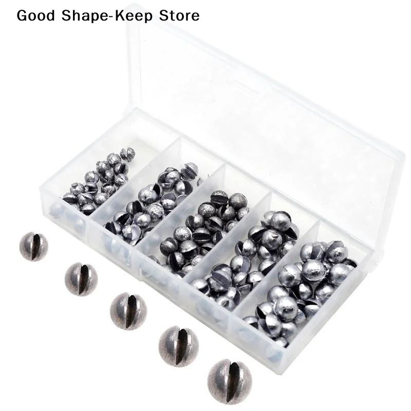 dailyBare Round Lead Biting Clips 100Pcs Open Lead Fishing Clip Easy Setup for Raft Fishing Anglers AccessoryDaily products