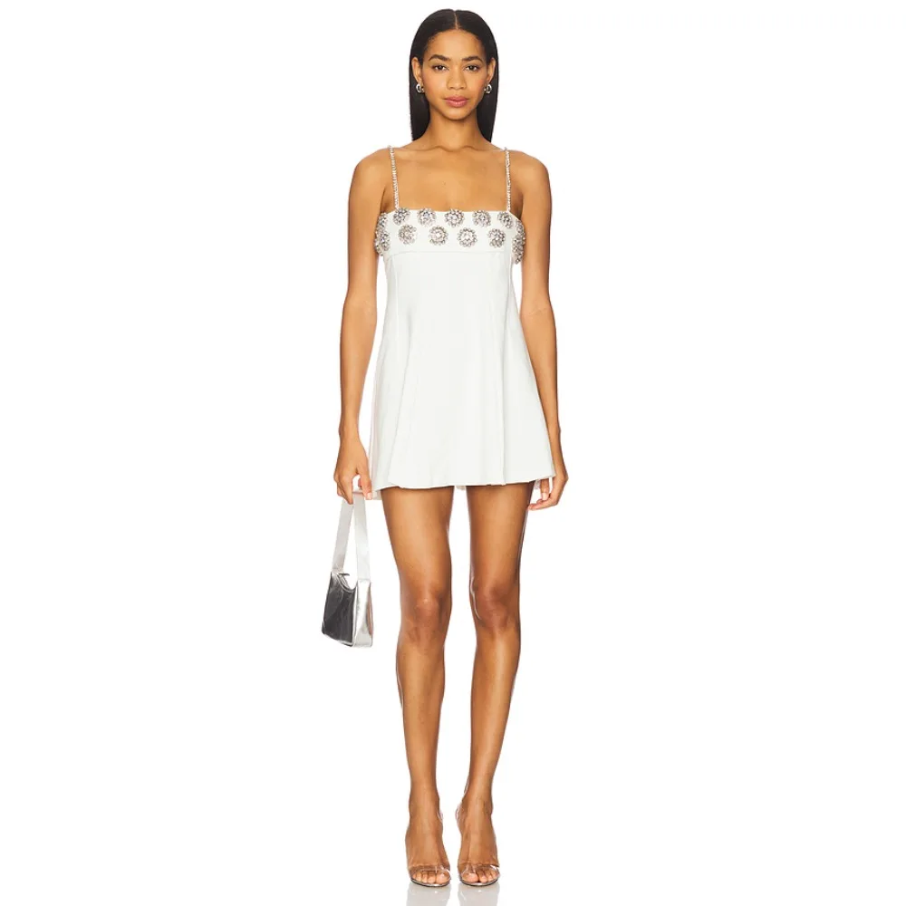 

Индивидуальные вечерние платья из кристаллов: белое классическое роскошное праздничное платье, элегантное современное формальное мини-платье для выпускного вечера для женщин 2026