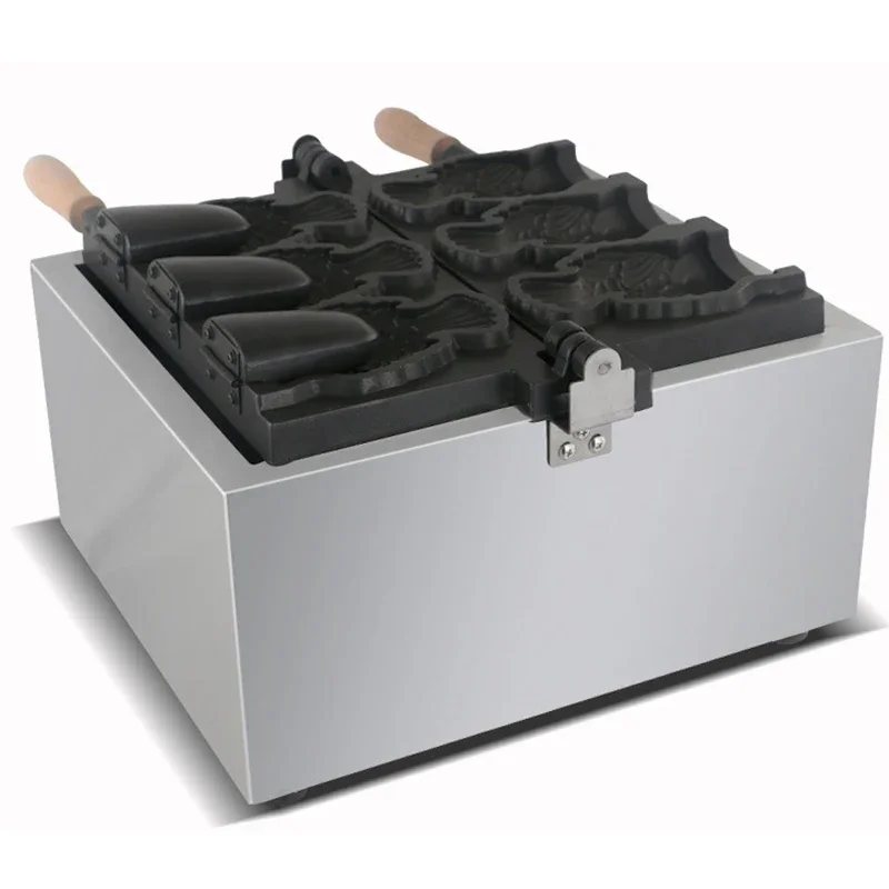 FY-1103B Commercial Use Ice cream Taiyaki machine Fish cone waffle maker ice cream Fish molds 2000W