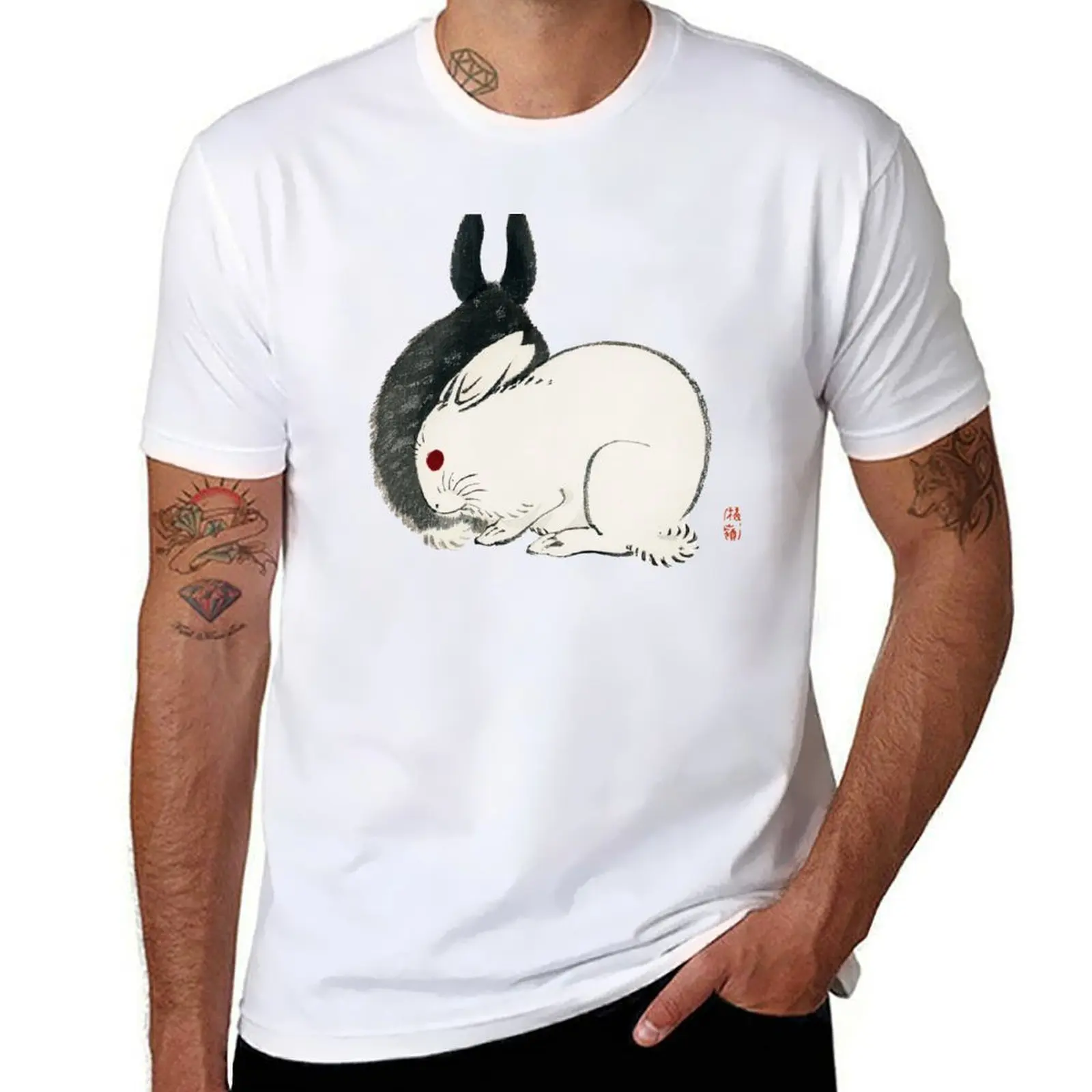

Rabbits by Kono Bairei, Japanese art from the Ukiyo-e school T-Shirt man t shirt graphic t shirts designer T-Shirt