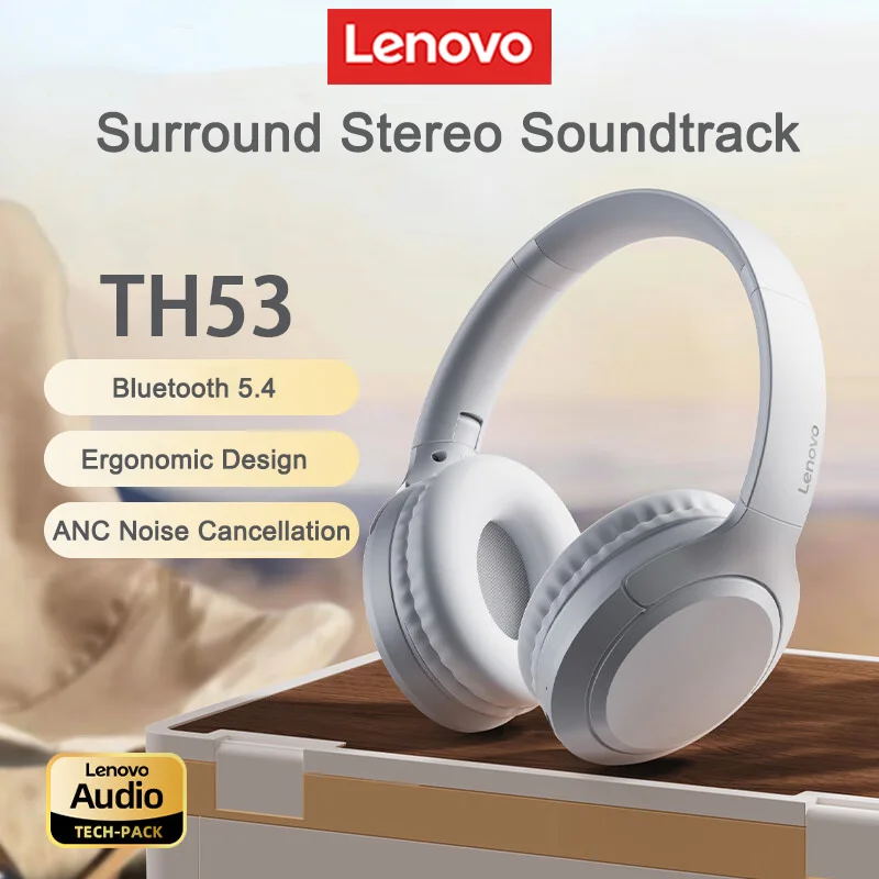 Выбор Lenovo Th53 Новый TWS Bluetooth 5,4 гарнитура с повязкой на голову Hi-Fi Высокое качество музыкальные игровые наушники модные спортивные наушники
