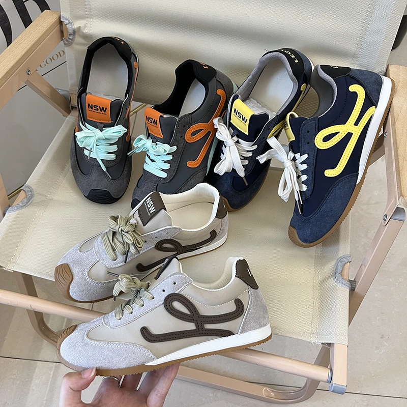 

Fall Ladies' Nubu Leather Upaded Version of Deqin oes Low Help Rubber Bot Sports Leisure oes Color Colion