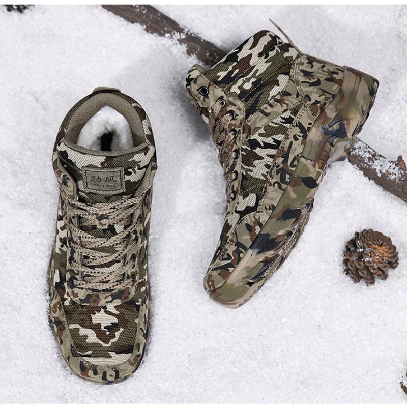 Warm Hiking Boots Winter Outdoor Camouflage Desert Military Non-slip 2021 Comfortable Wear-resistant Boot Trekking Tactical Shoe